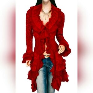 Stretchy, lace cardigan